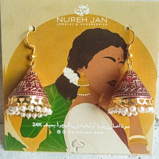 Taar-e-Hunar (Red) Jhumki