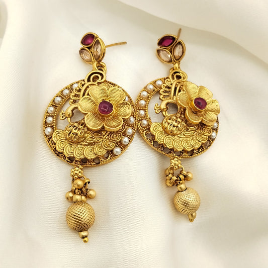 Rajwari Peacock Earrings