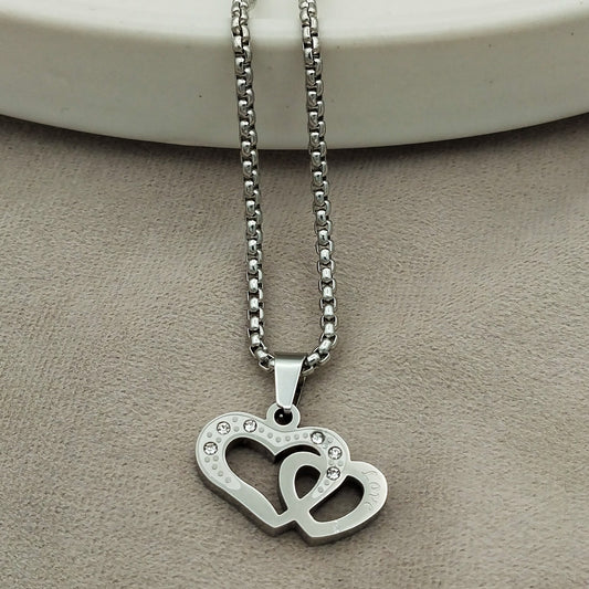 Lucca Heart Necklace (Silver)