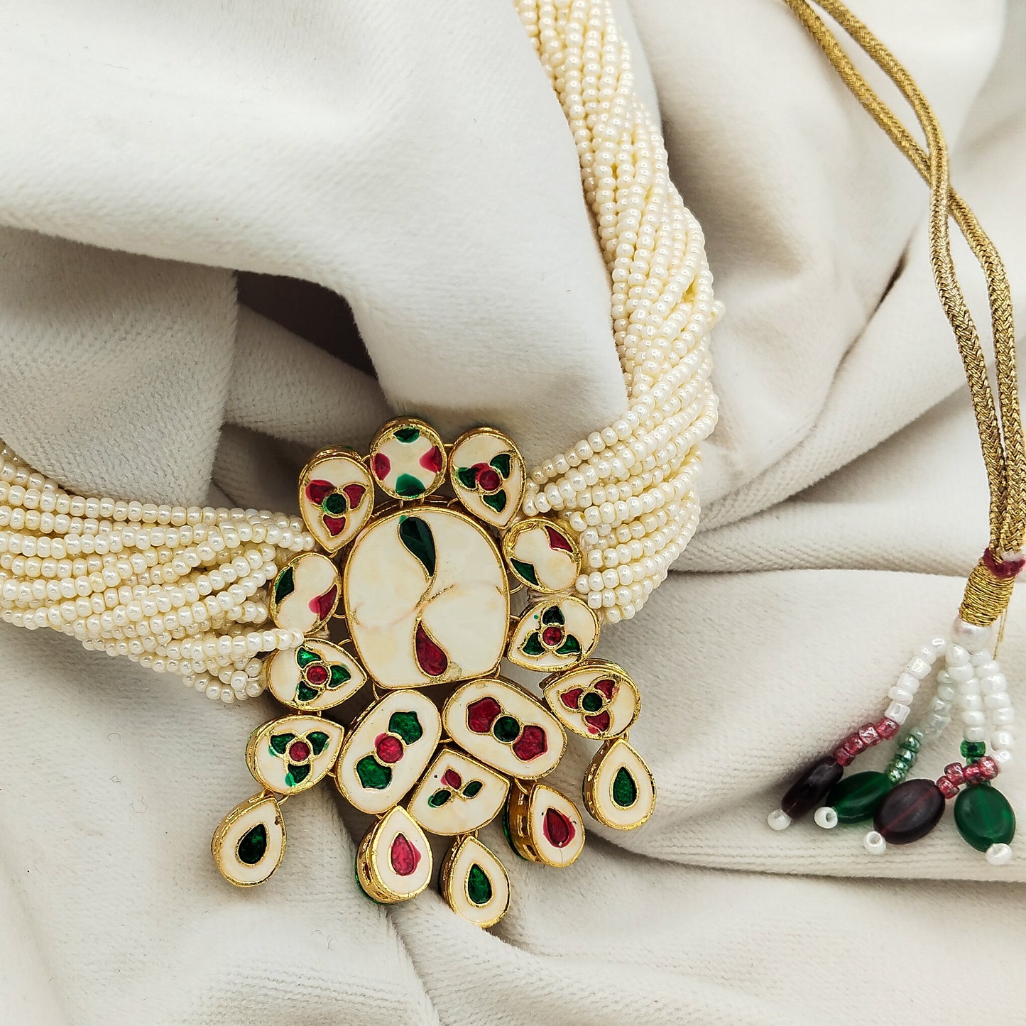 Noor-e-Kundan Necklace Set (Double Sided)
