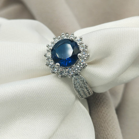 Zenvy Blue Adjustable Ring