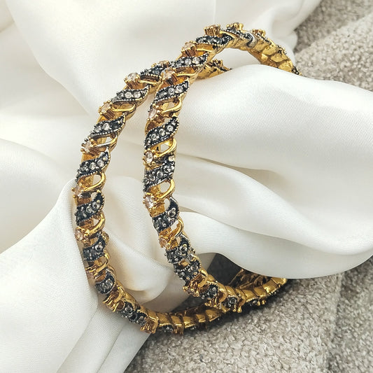 Naqsh-e-Zar (Pair) with Real Zircons