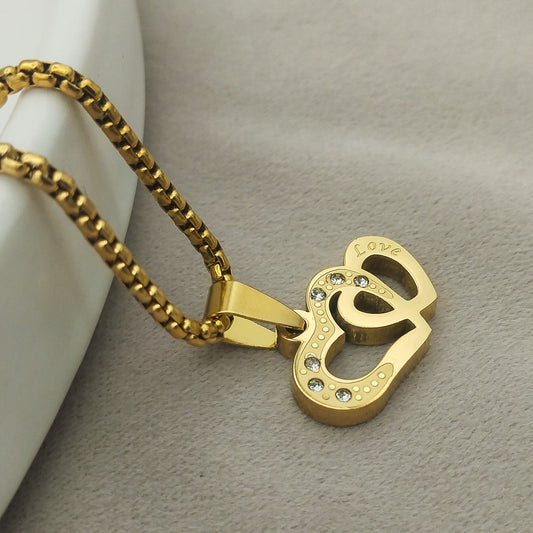Lucca Heart Necklace (Golden)