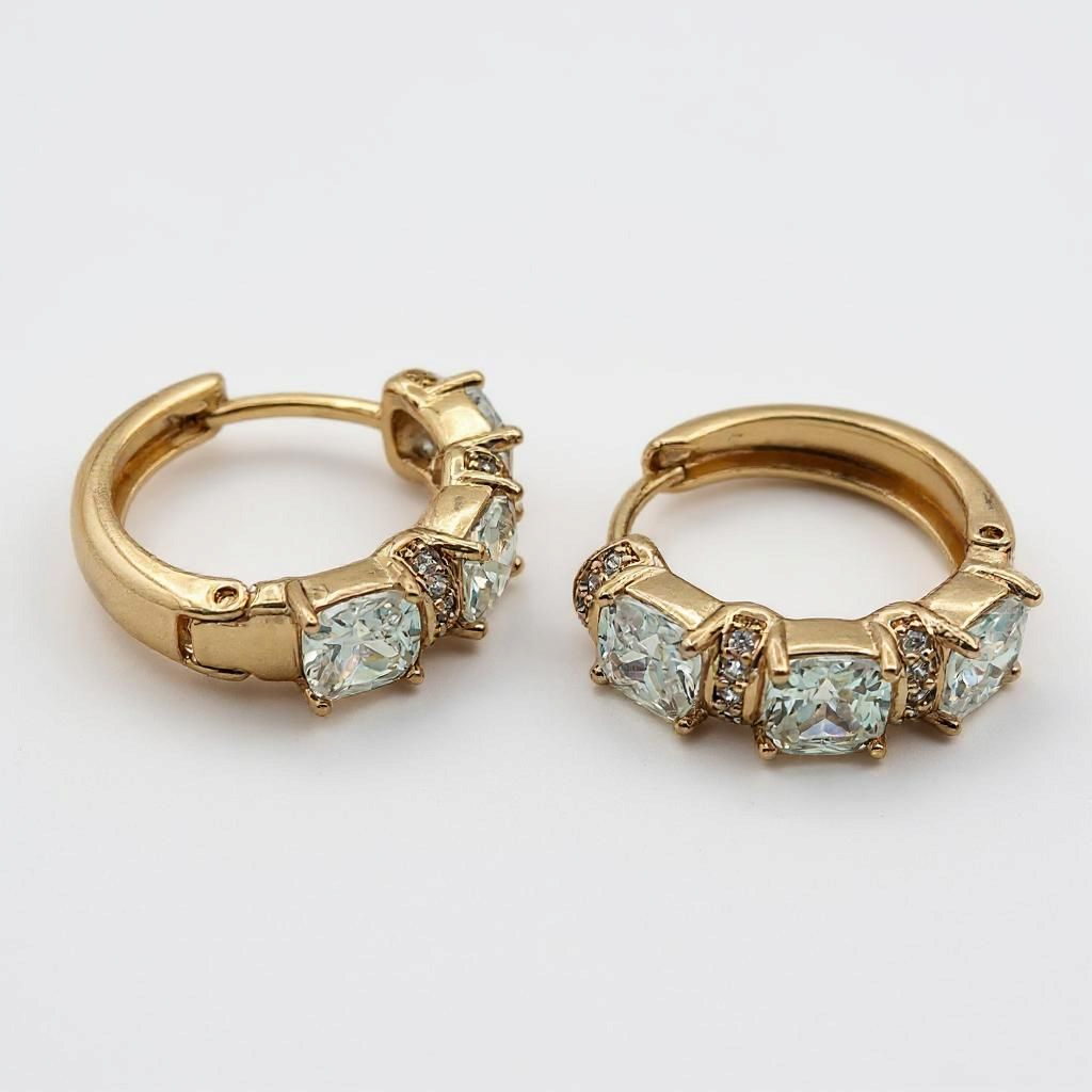 Mini Mauve Zircon Hoops