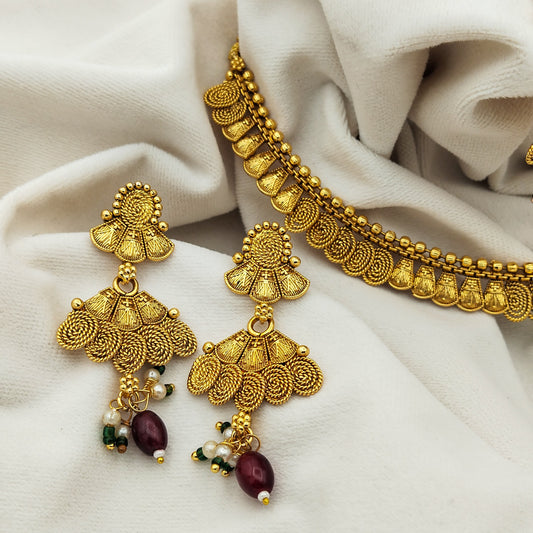Zar-e-Raz Gold Plated Necklace Set
