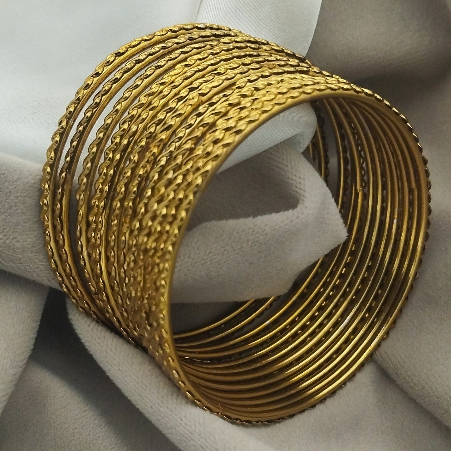 Aena Golden Bangles (Set of 12)