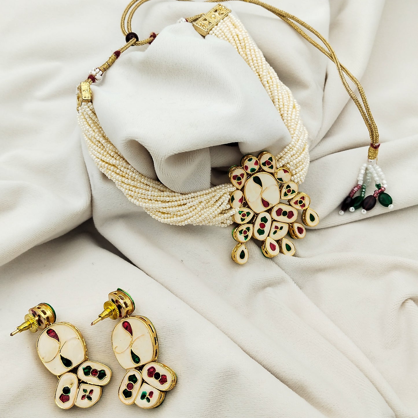 Noor-e-Kundan Necklace Set (Double Sided)