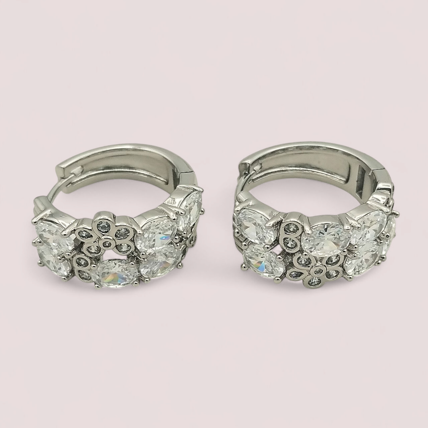 Noir Zircon Hoops