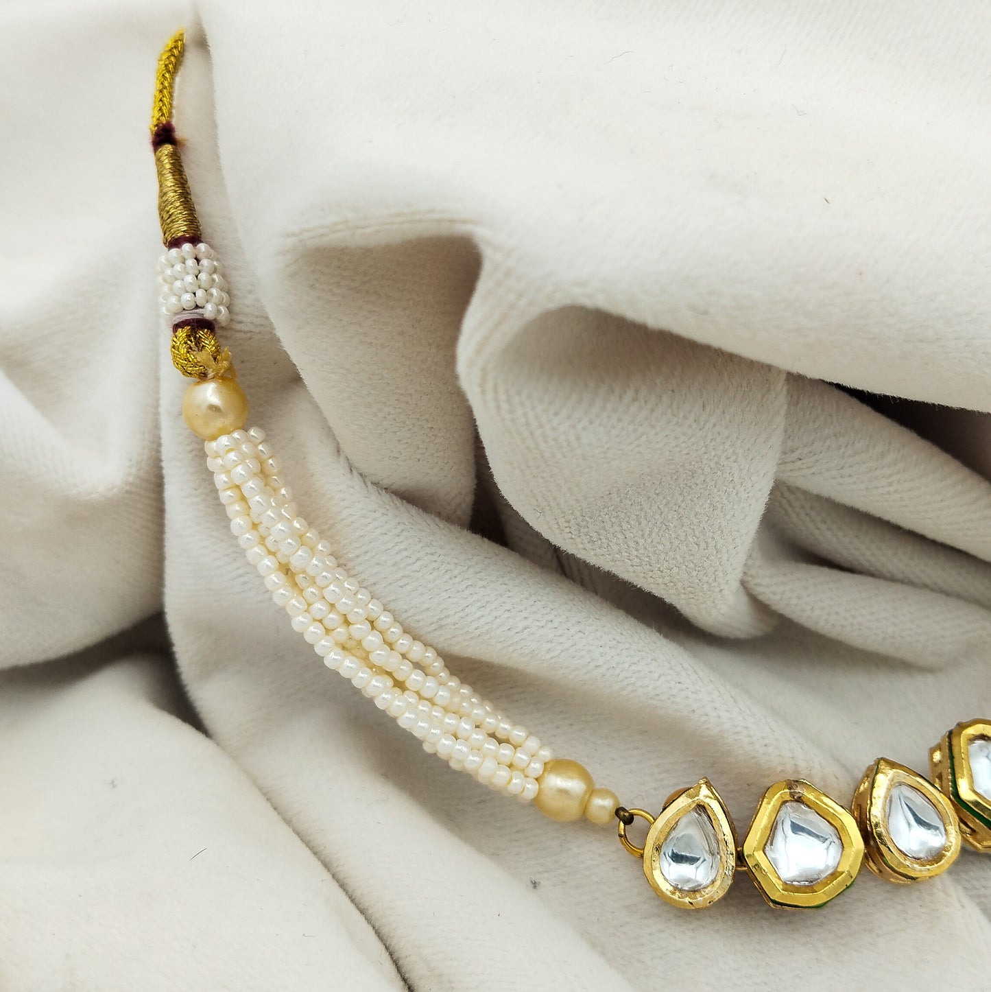 Gulbahar Kundan Necklace Set (Double Sided)