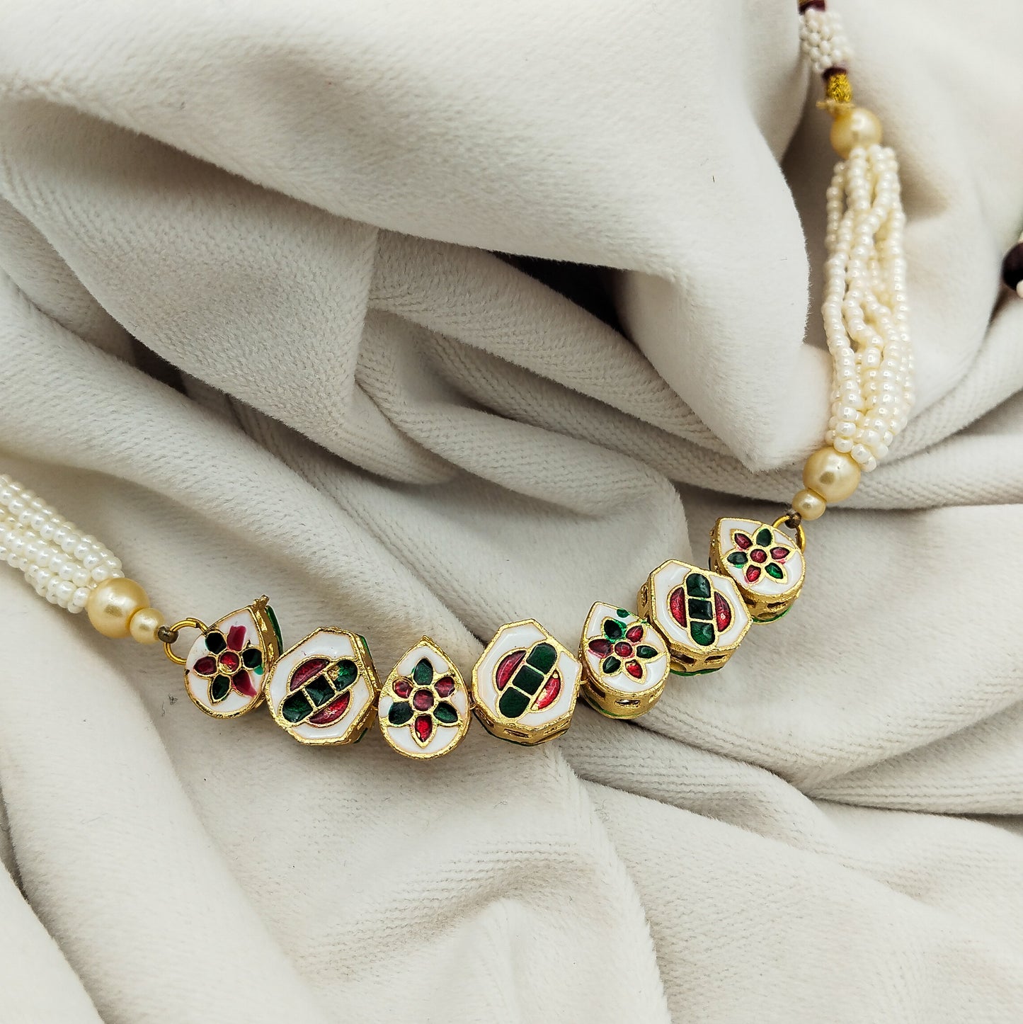 Gulbahar Kundan Necklace Set (Double Sided)