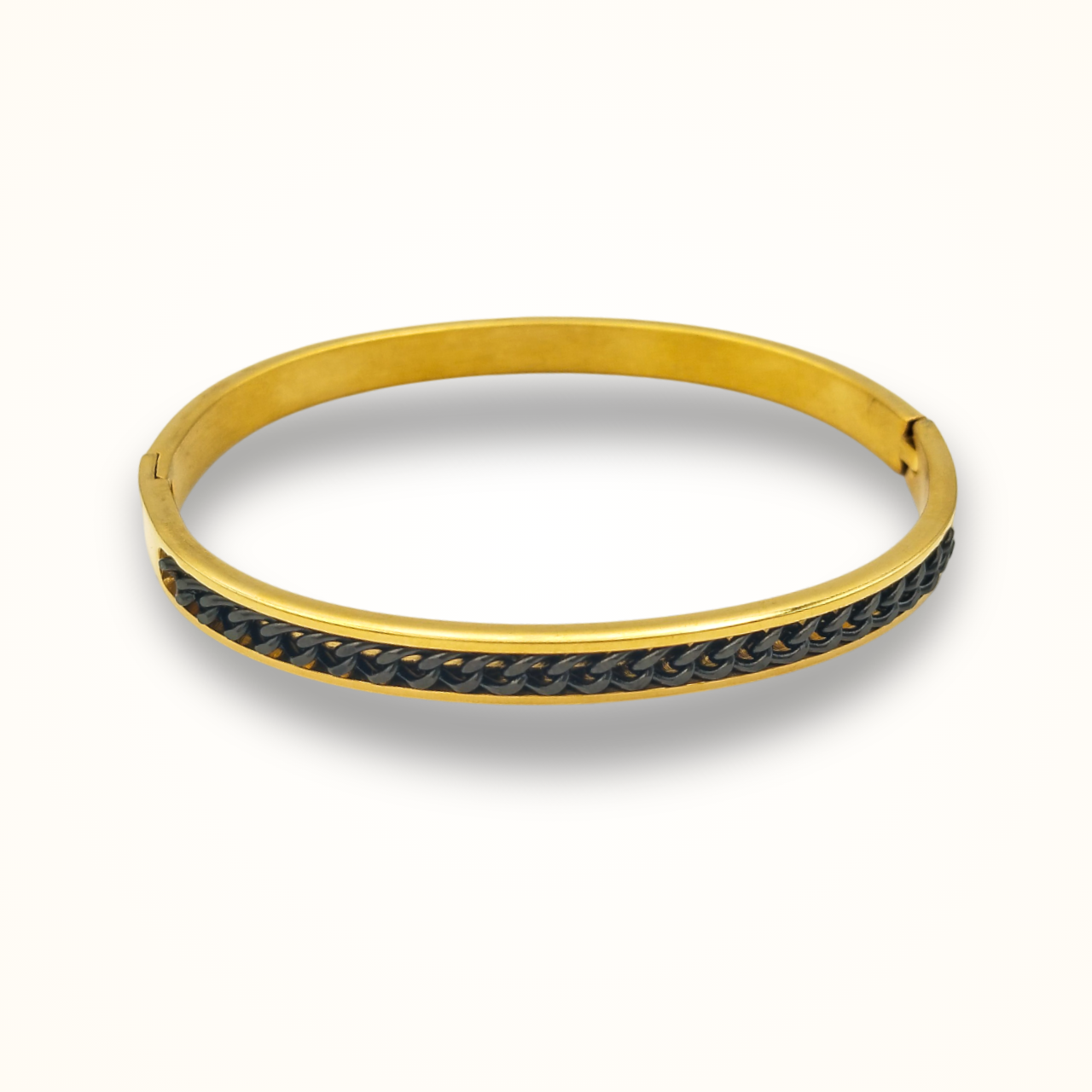 Aura Gleam Everyday Bangle (Black)