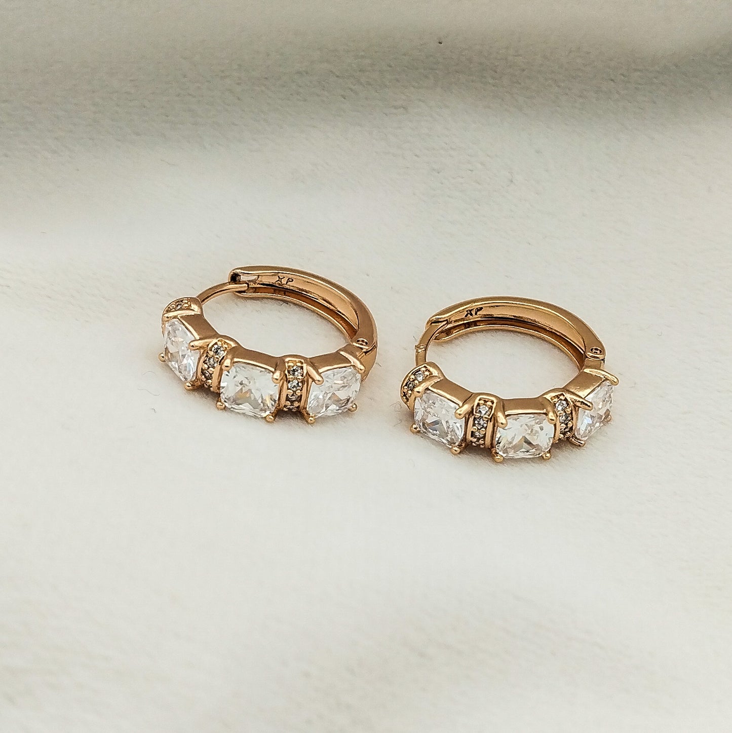 Mini Mauve Zircon Hoops