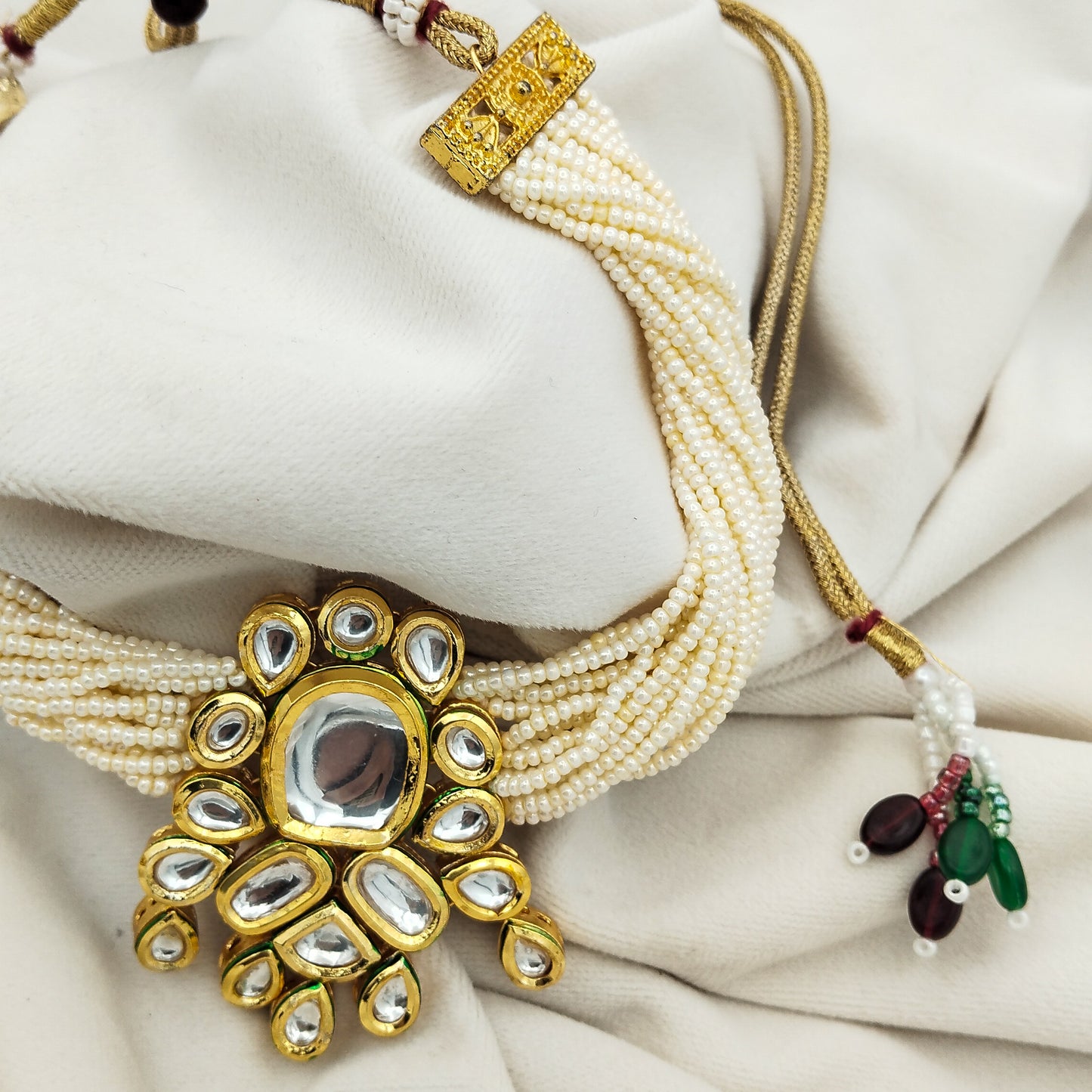 Noor-e-Kundan Necklace Set (Double Sided)