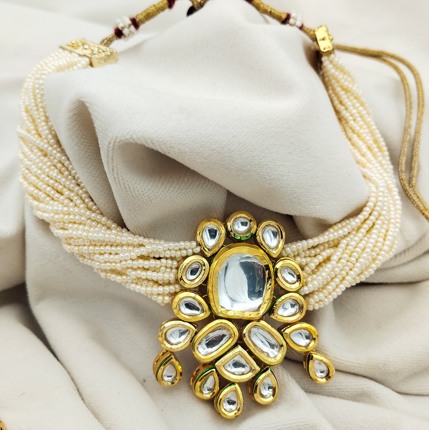 Noor-e-Kundan Necklace Set (Double Sided)
