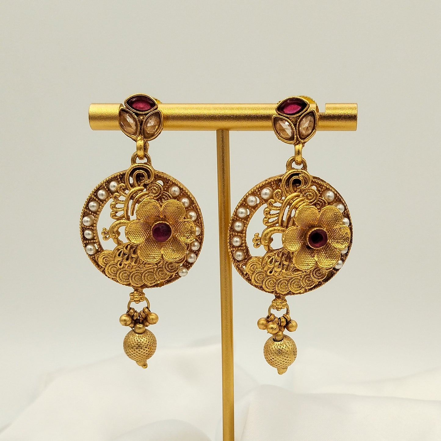 Rajwari Peacock Earrings
