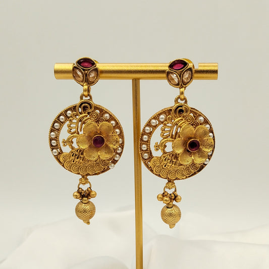 Rajwari Peacock Earrings