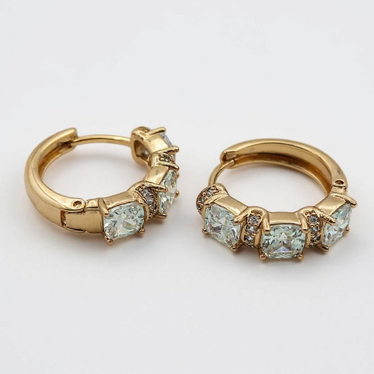 Mini Mauve Zircon Hoops