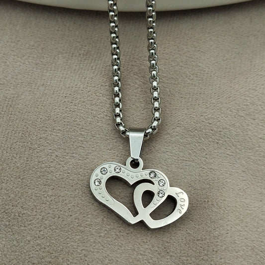 Lucca Heart Necklace (Silver)