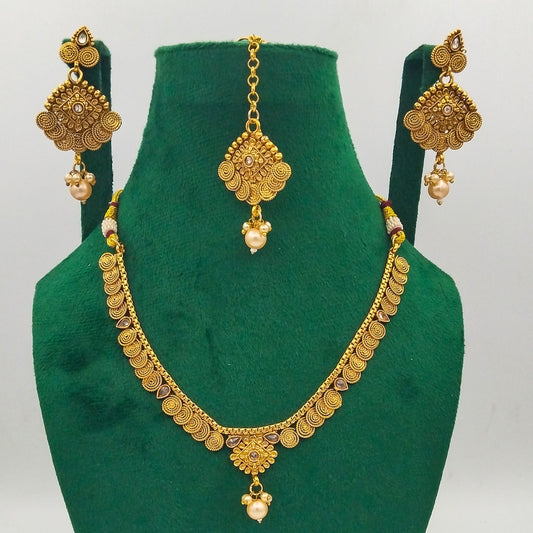 Zohreen Gold Plated Necklace Set