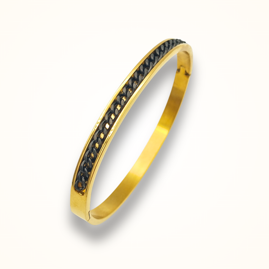 Aura Gleam Everyday Bangle (Black)