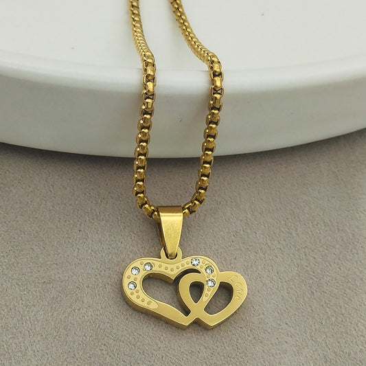 Lucca Heart Necklace (Golden)