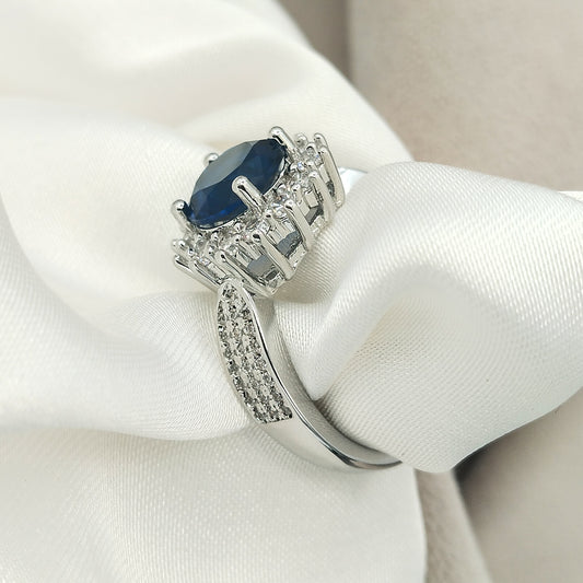 Zenvy Blue Adjustable Ring