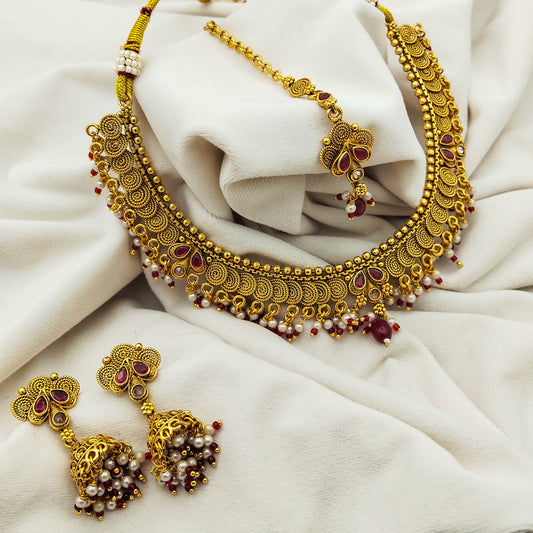 Zar-e-Naz Gold Plated Necklace Set