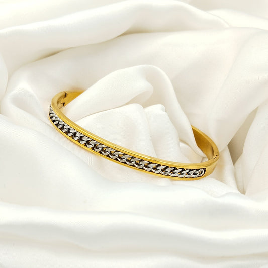 Aura Gleam Everyday Bangle (Silver)
